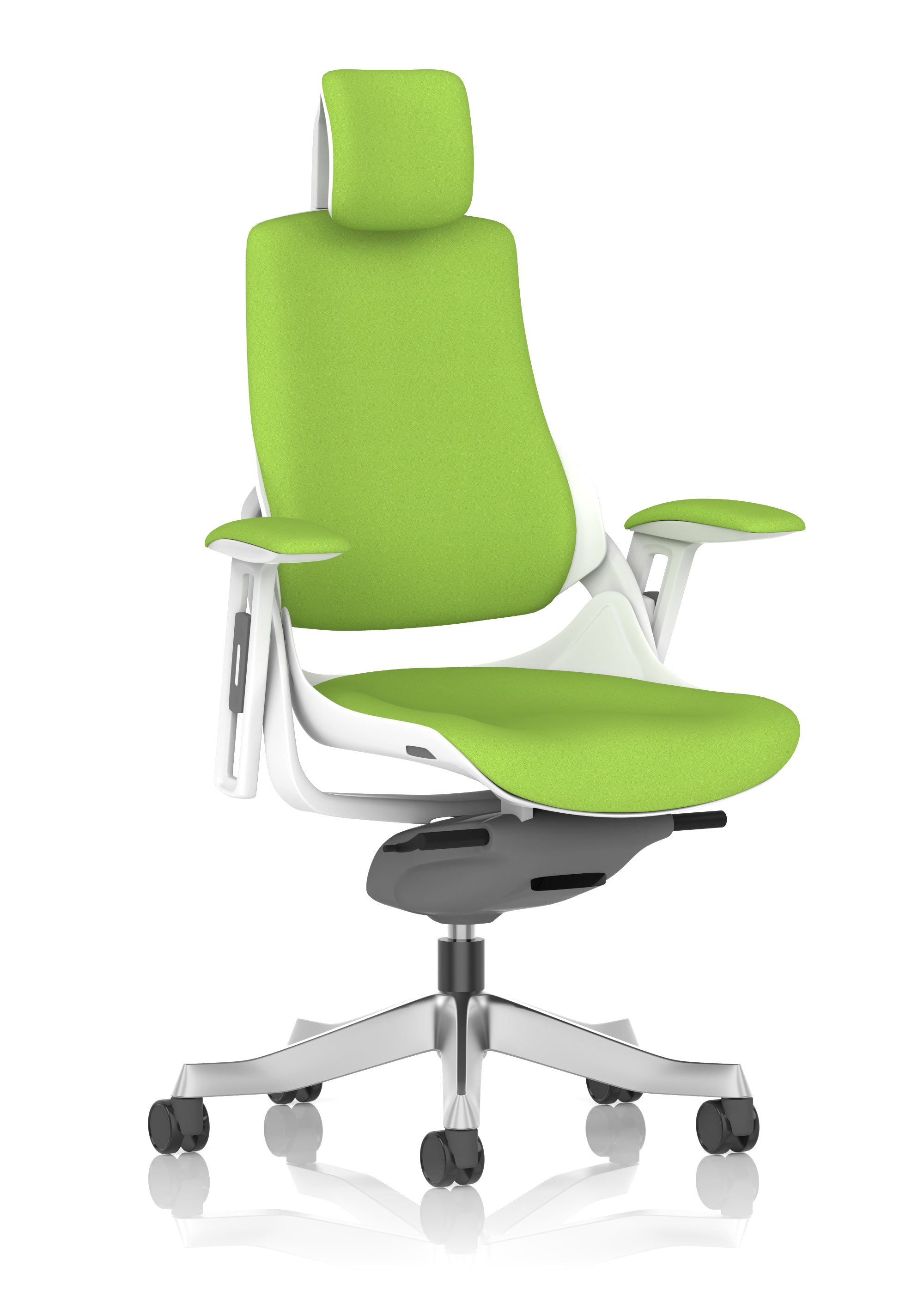 Zure White Shell (With Headrest) (Back & Seat) Myrrh Green