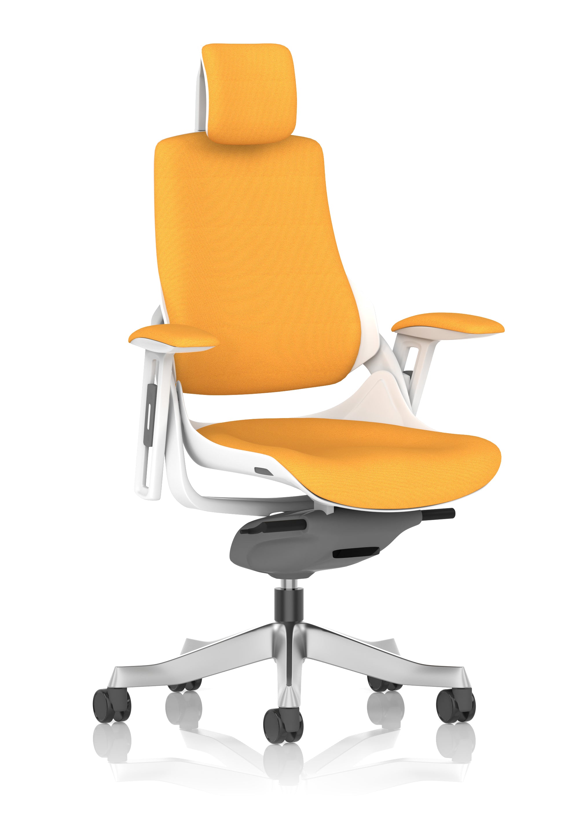 Zure White Shell (With Headrest) (Back & Seat) Senna Yellow
