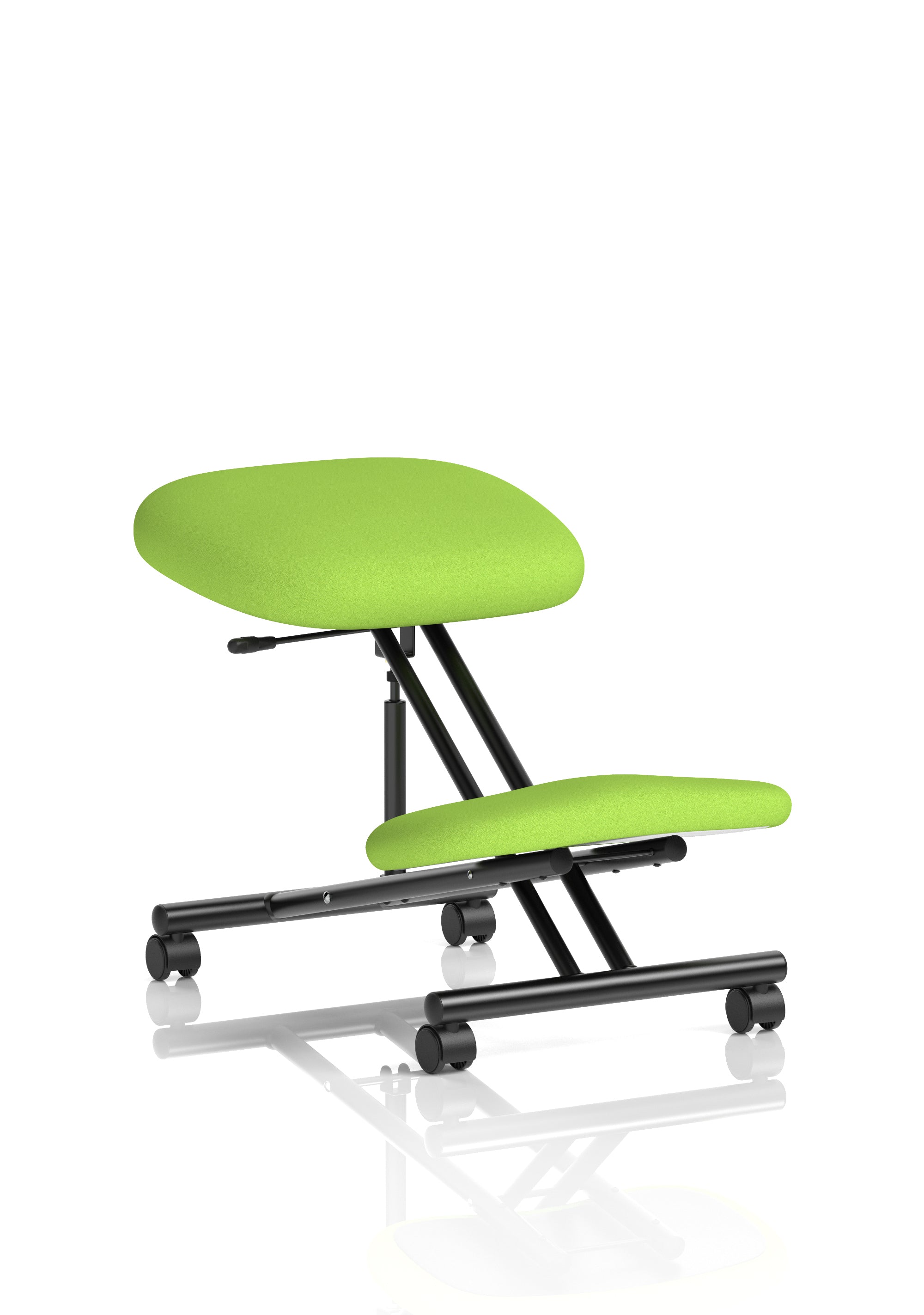 Kneeling Stool Black Frame Bespoke Colour Myrrh Green
