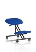 Kneeling Stool Black Frame Bespoke Colour Stevia Blue