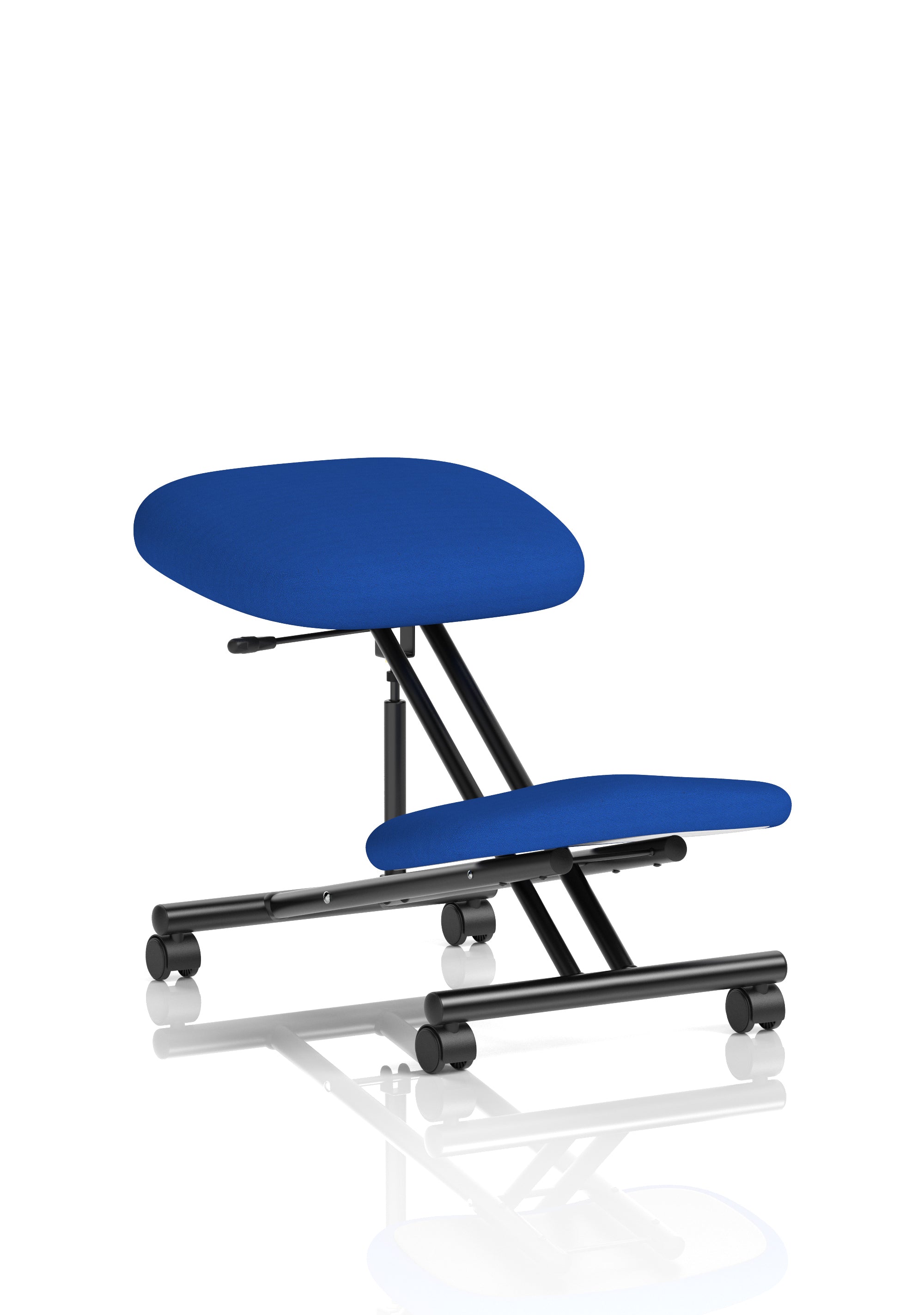Kneeling Stool Black Frame Bespoke Colour Stevia Blue