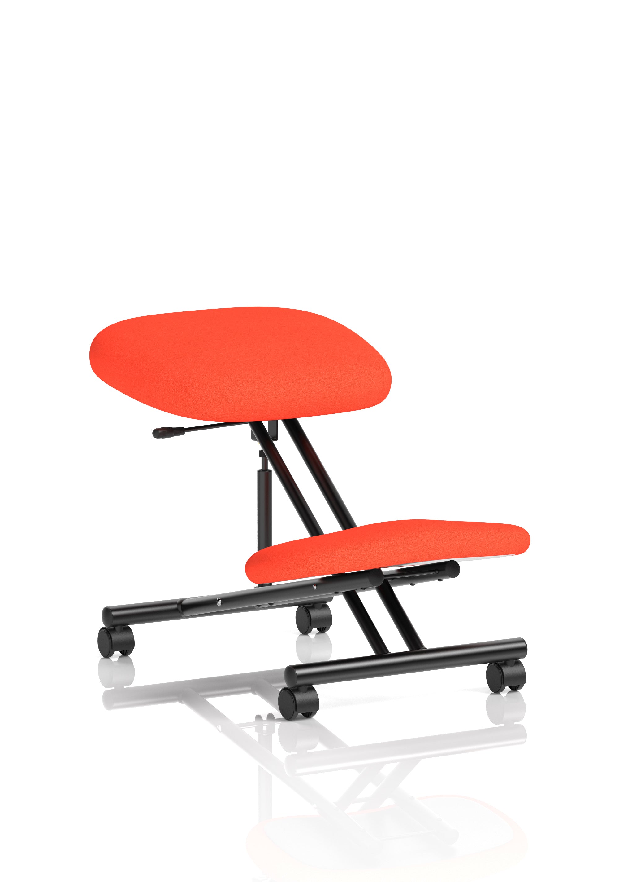 Kneeling Stool Black Frame Bespoke Colour Tabasco Orange