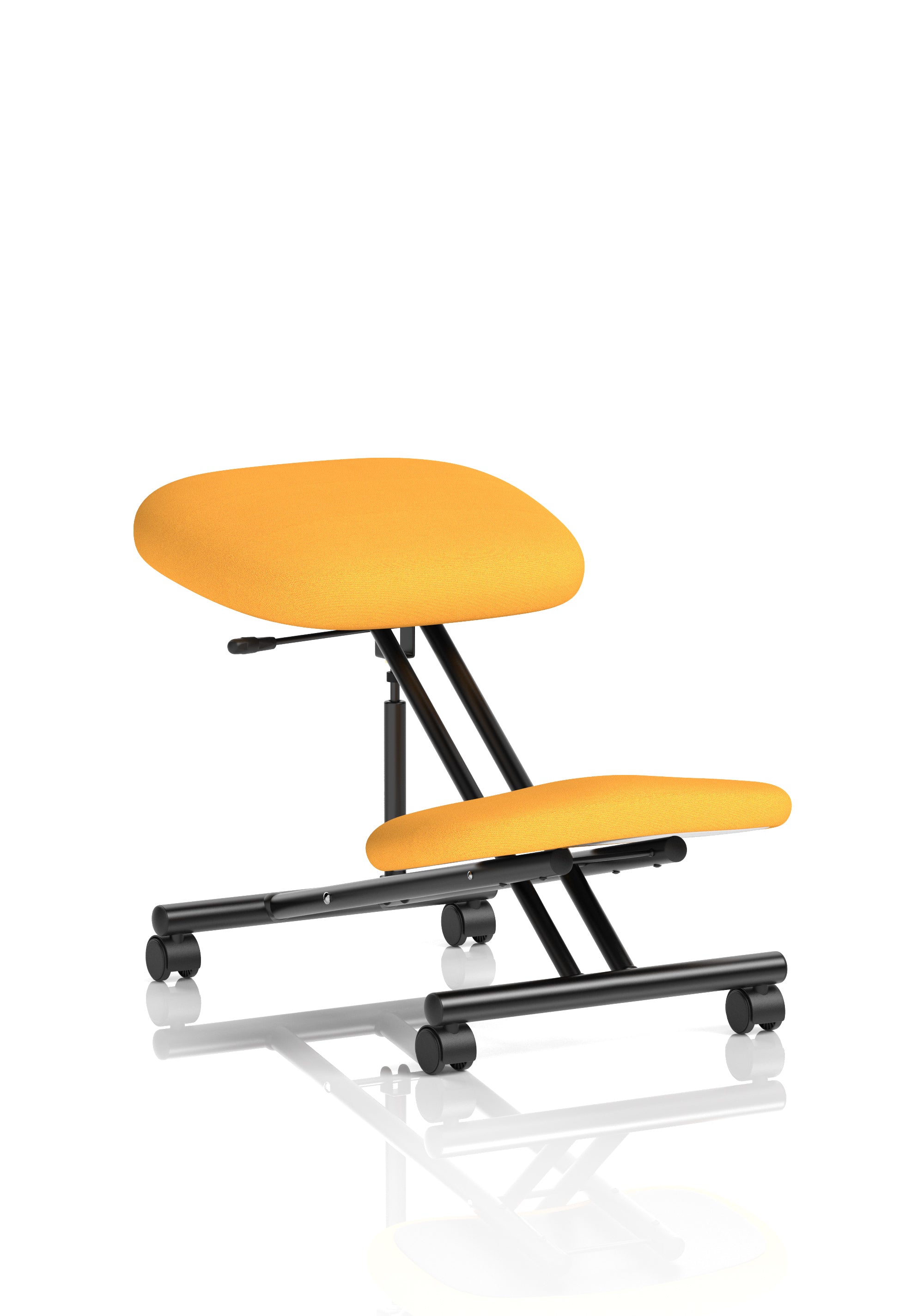 Kneeling Stool Black Frame Bespoke Colour Senna Yellow