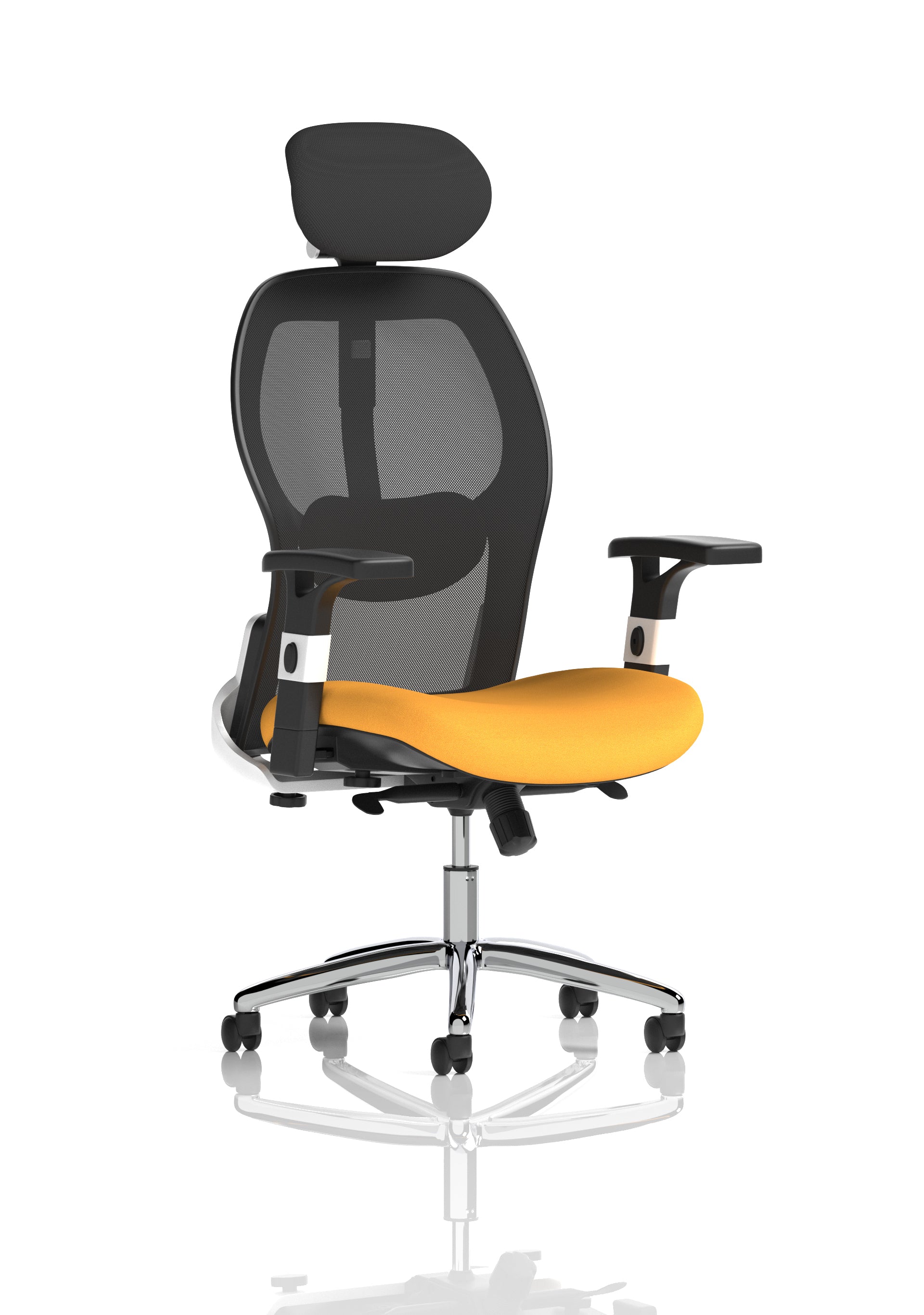 Sanderson II Mesh Back Chair Senna Yellow