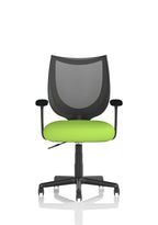 Camden Black Mesh Chair Myrrh Green
