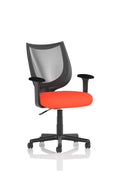 Camden Black Mesh Chair Tabasco Orange