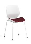 Florence White Frame Visitor Chair Ginseng Chilli