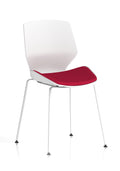 Florence White Frame Visitor Chair Bergamot Cherry