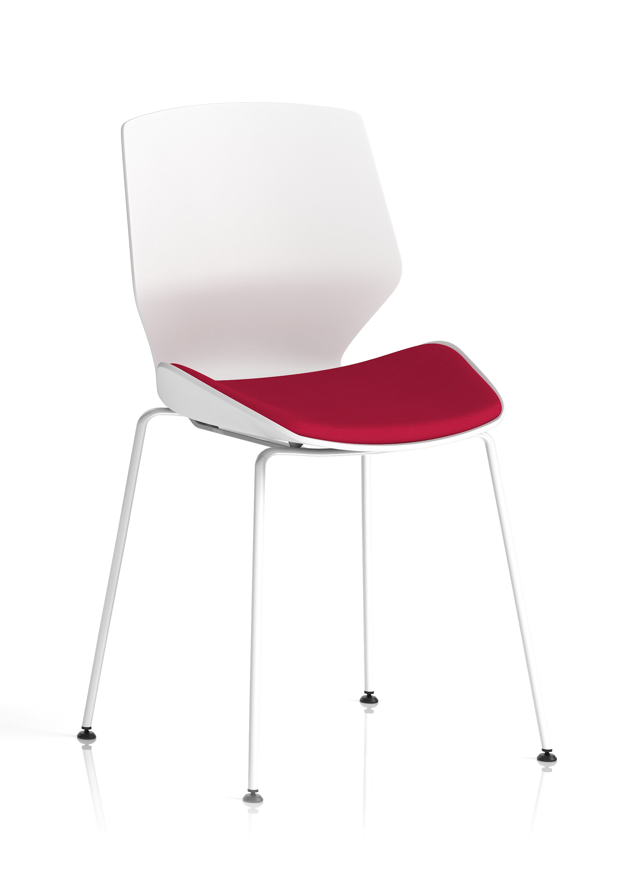 Florence White Frame Visitor Chair Bergamot Cherry