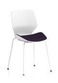 Florence White Frame Visitor Chair Tansy Purple