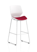 Florence White Frame High Stool Bergamot Cherry