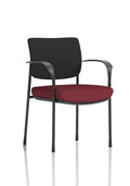 Brunswick Deluxe With Arms Black Frame Black Fabric Back Ginseng Chilli