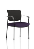 Brunswick Deluxe With Arms Black Frame Black Fabric Back Tansy Purple