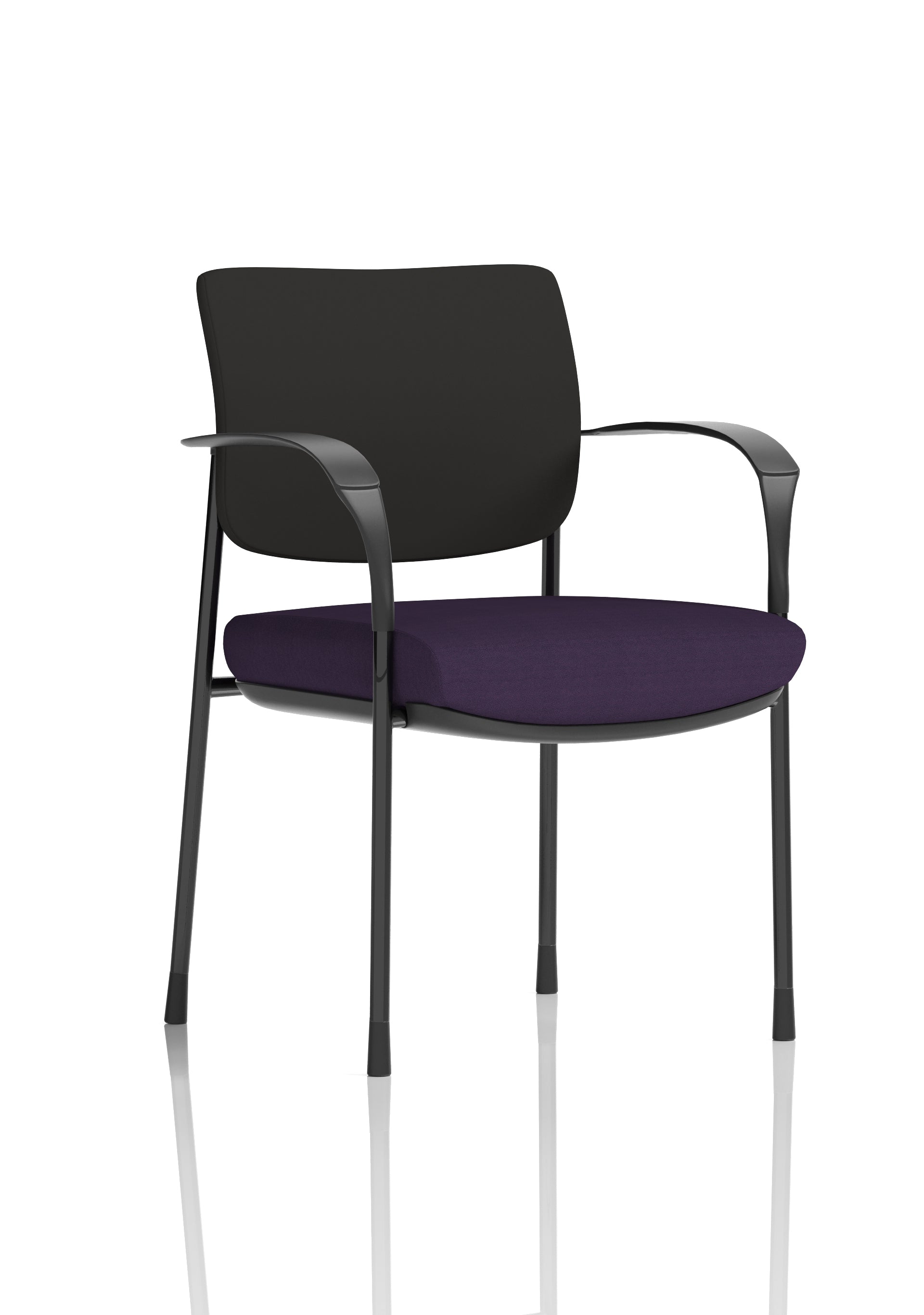 Brunswick Deluxe With Arms Black Frame Black Fabric Back Tansy Purple