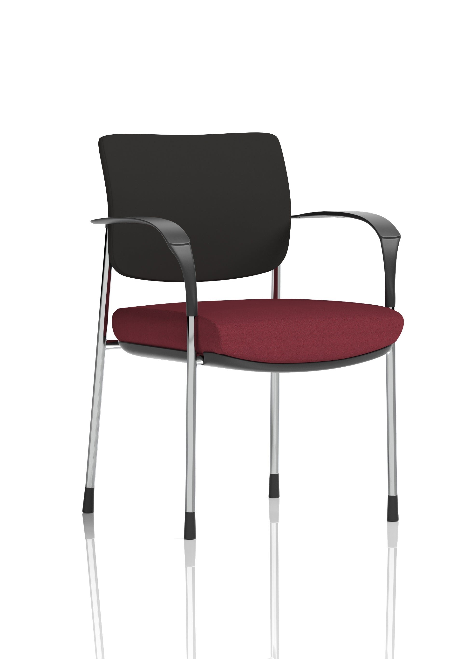 Brunswick Deluxe With Arms Chrome Frame Black Fabric Back Ginseng Chilli