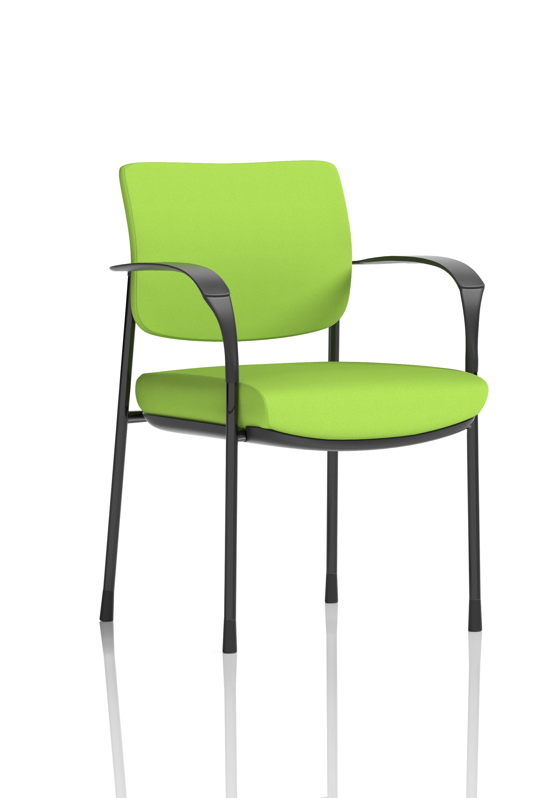 Brunswick Deluxe With Arms Black Frame (Back & Seat) Myrrh Green