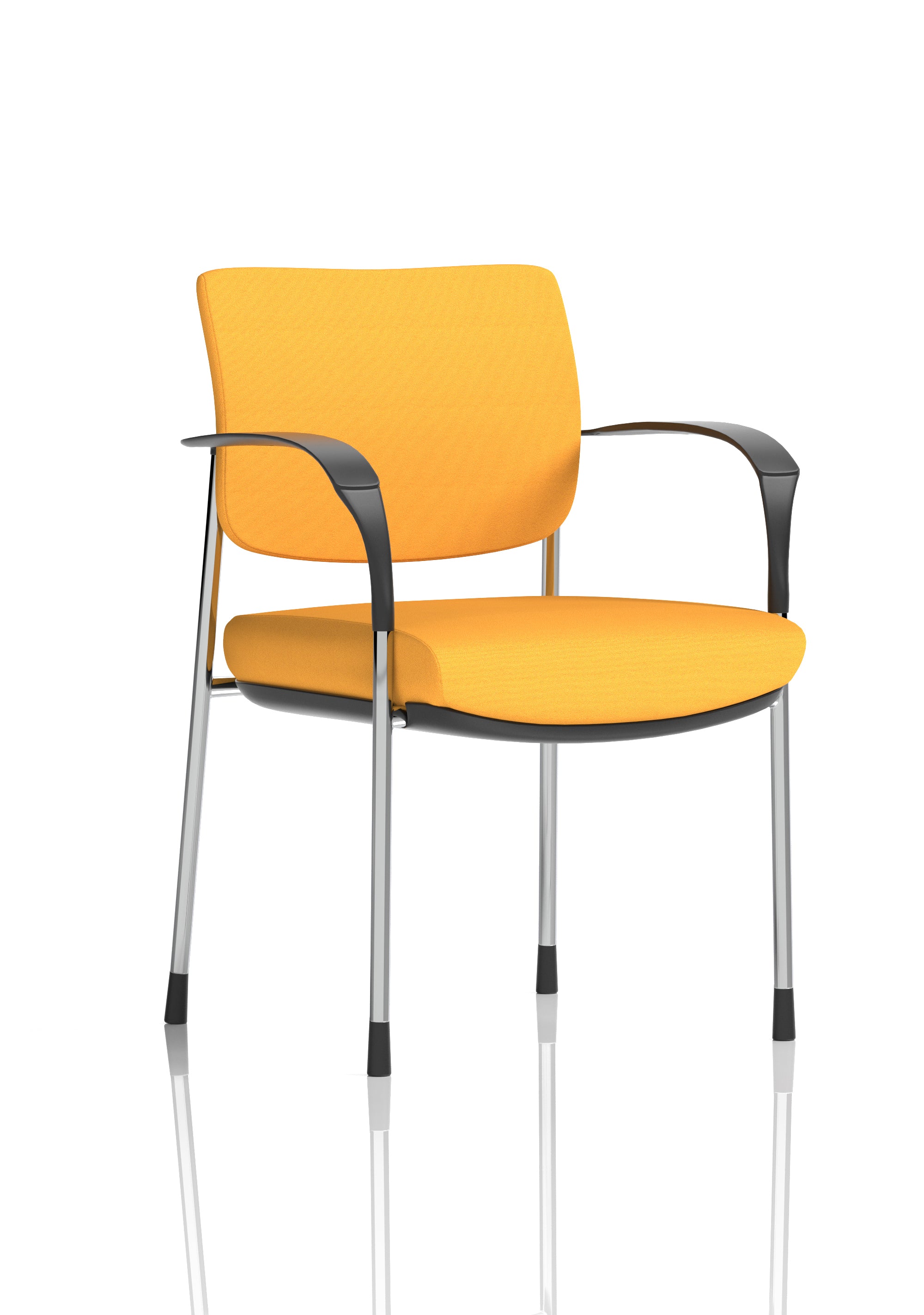 Brunswick Deluxe With Arms Chrome Frame (Back & Seat) Senna Yellow
