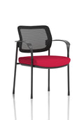 Brunswick Deluxe With Arms Black Frame Mesh Back Bergamot Cherry