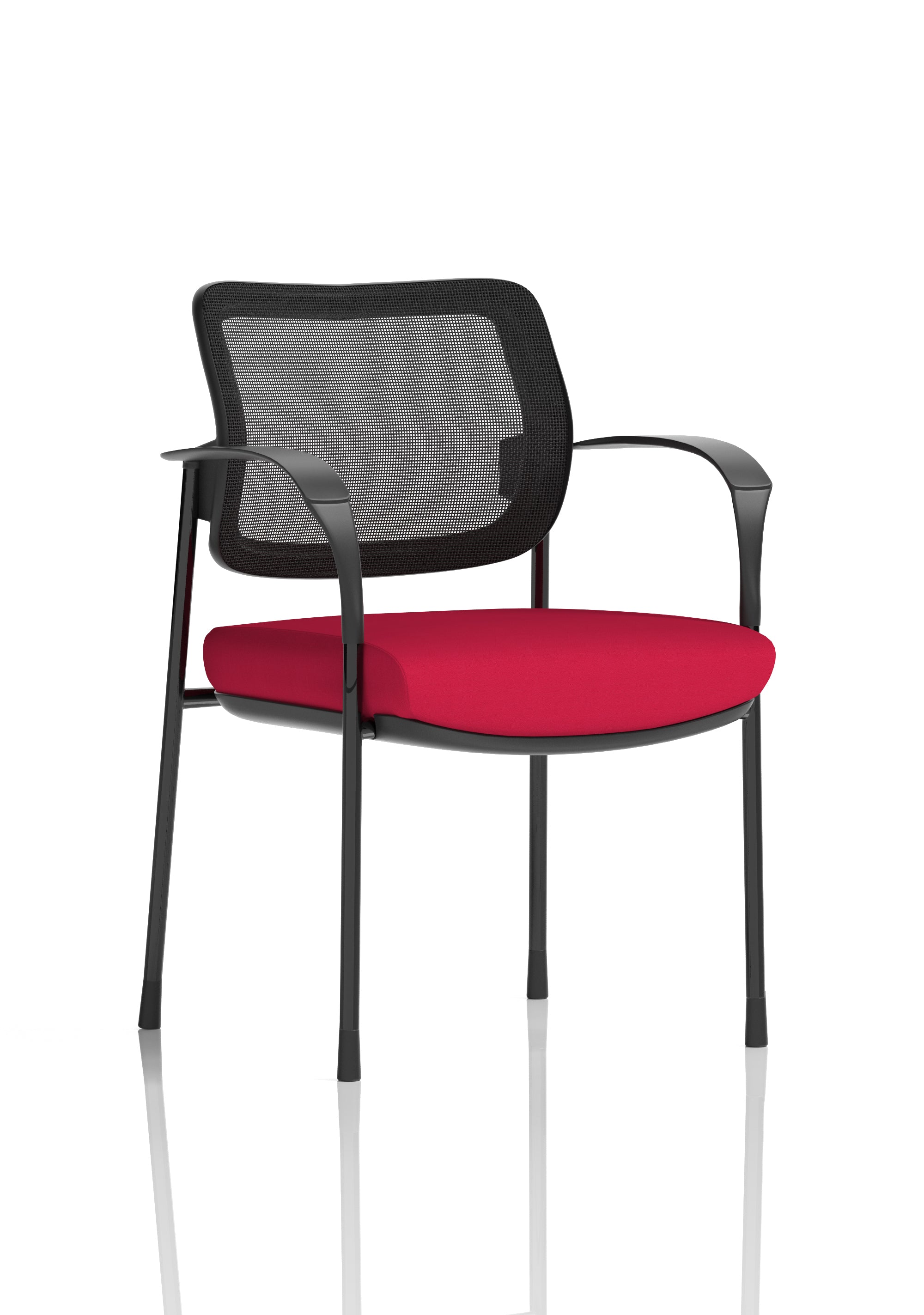 Brunswick Deluxe With Arms Black Frame Mesh Back Bergamot Cherry