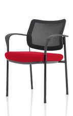 Brunswick Deluxe With Arms Black Frame Mesh Back Bergamot Cherry