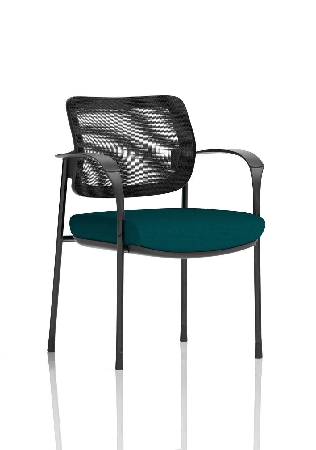 Brunswick Deluxe With Arms Black Frame Mesh Back Maringa Teal