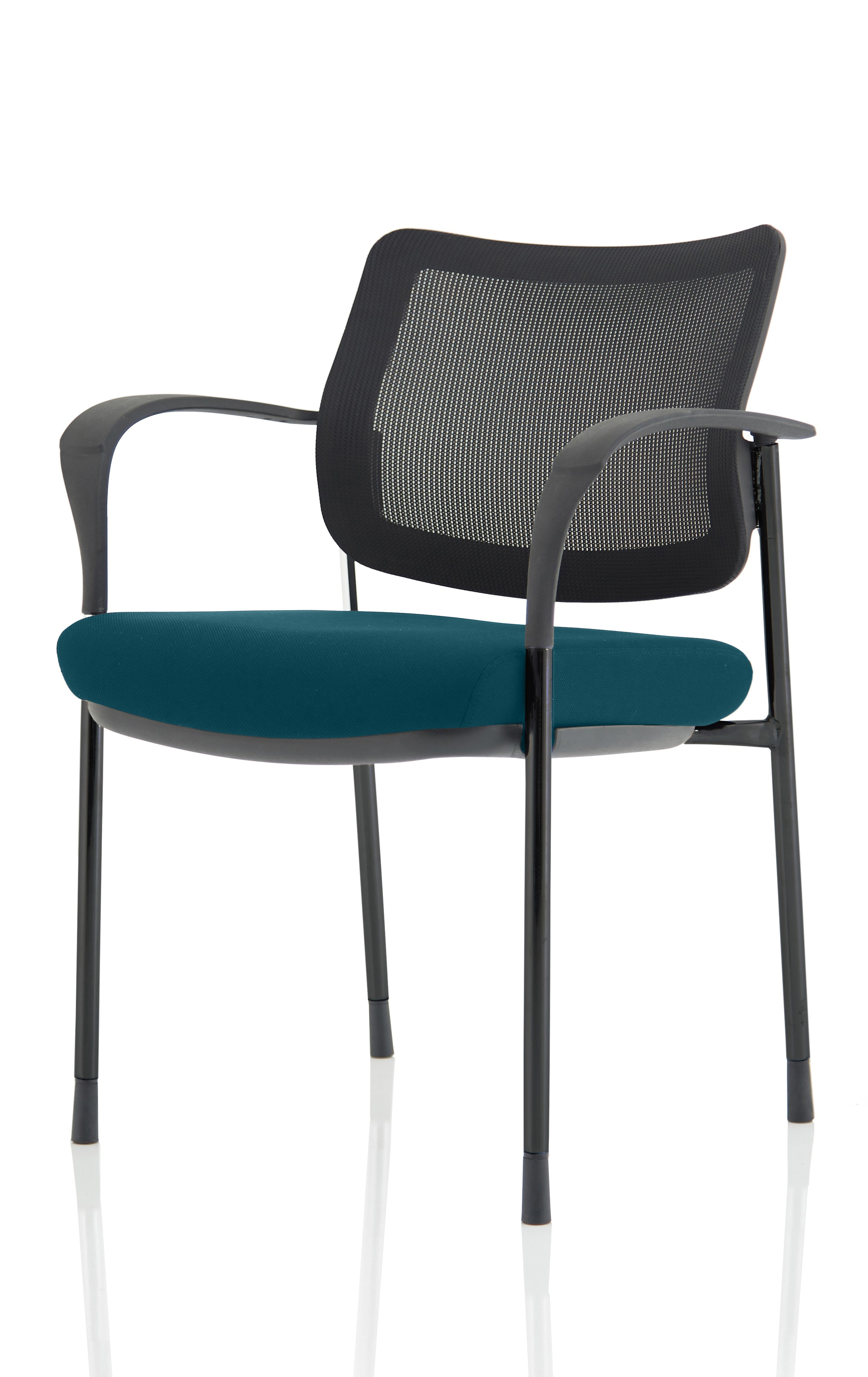 Brunswick Deluxe With Arms Black Frame Mesh Back Maringa Teal