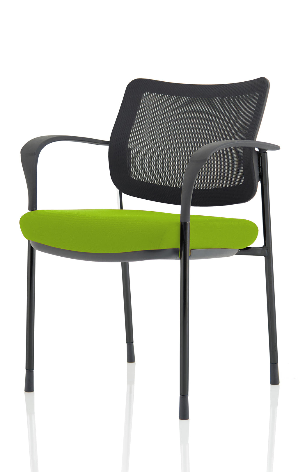 Brunswick Deluxe With Arms Black Frame Mesh Back Myrrh Green