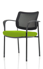 Brunswick Deluxe With Arms Black Frame Mesh Back Myrrh Green