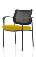 Brunswick Deluxe With Arms Black Frame Mesh Back Senna Yellow