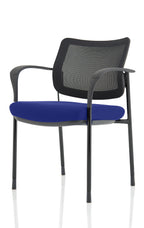 Brunswick Deluxe With Arms Black Frame Mesh Back Stevia Blue