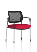 Brunswick Deluxe With Arms Chrome Frame Mesh Back Bergamot Cherry