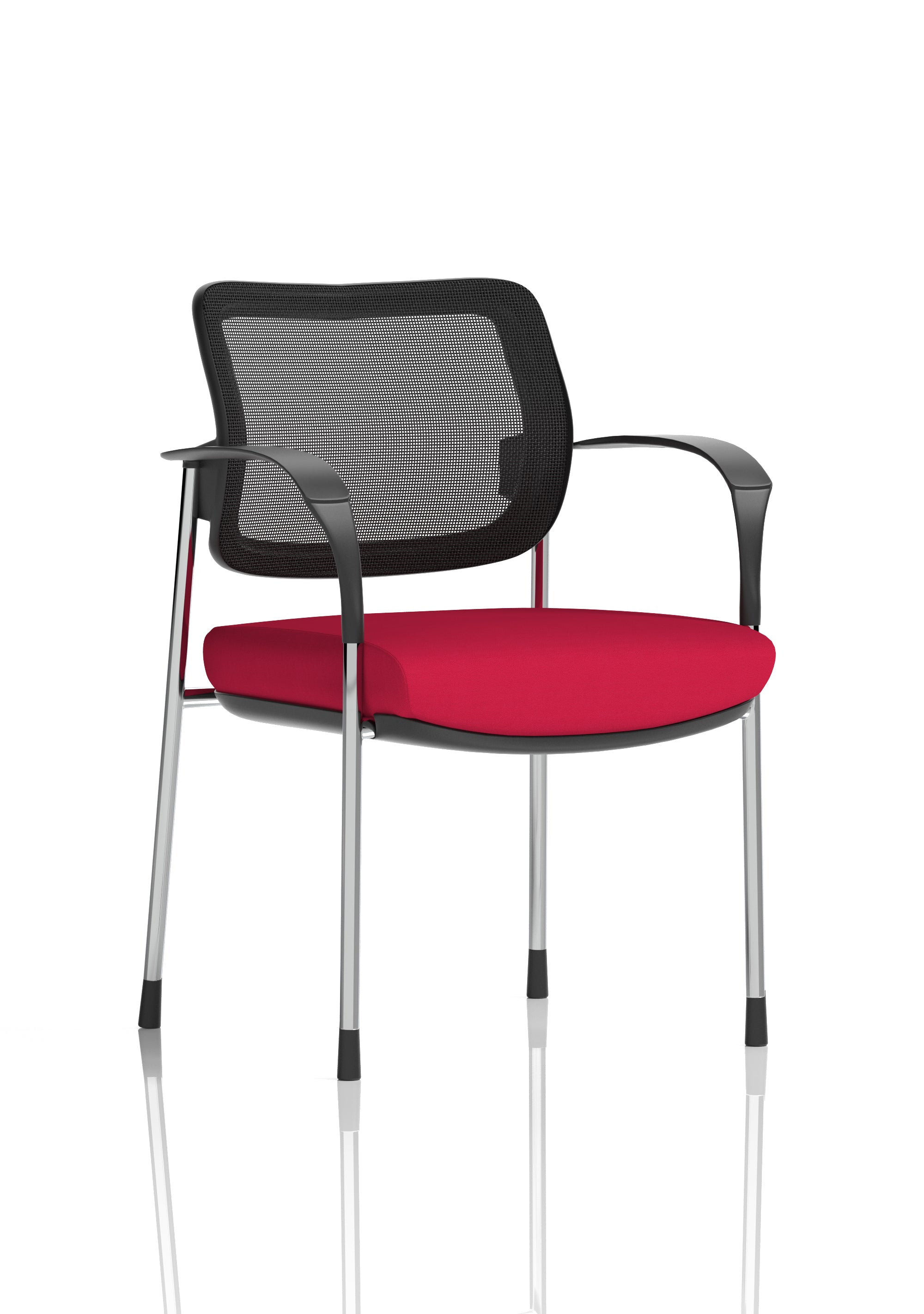 Brunswick Deluxe With Arms Chrome Frame Mesh Back Bergamot Cherry