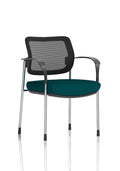 Brunswick Deluxe With Arms Chrome Frame Mesh Back Maringa Teal