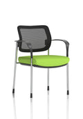 Brunswick Deluxe With Arms Chrome Frame Mesh Back Myrrh Green