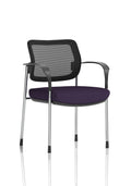 Brunswick Deluxe With Arms Chrome Frame Mesh Back Tansy Purple