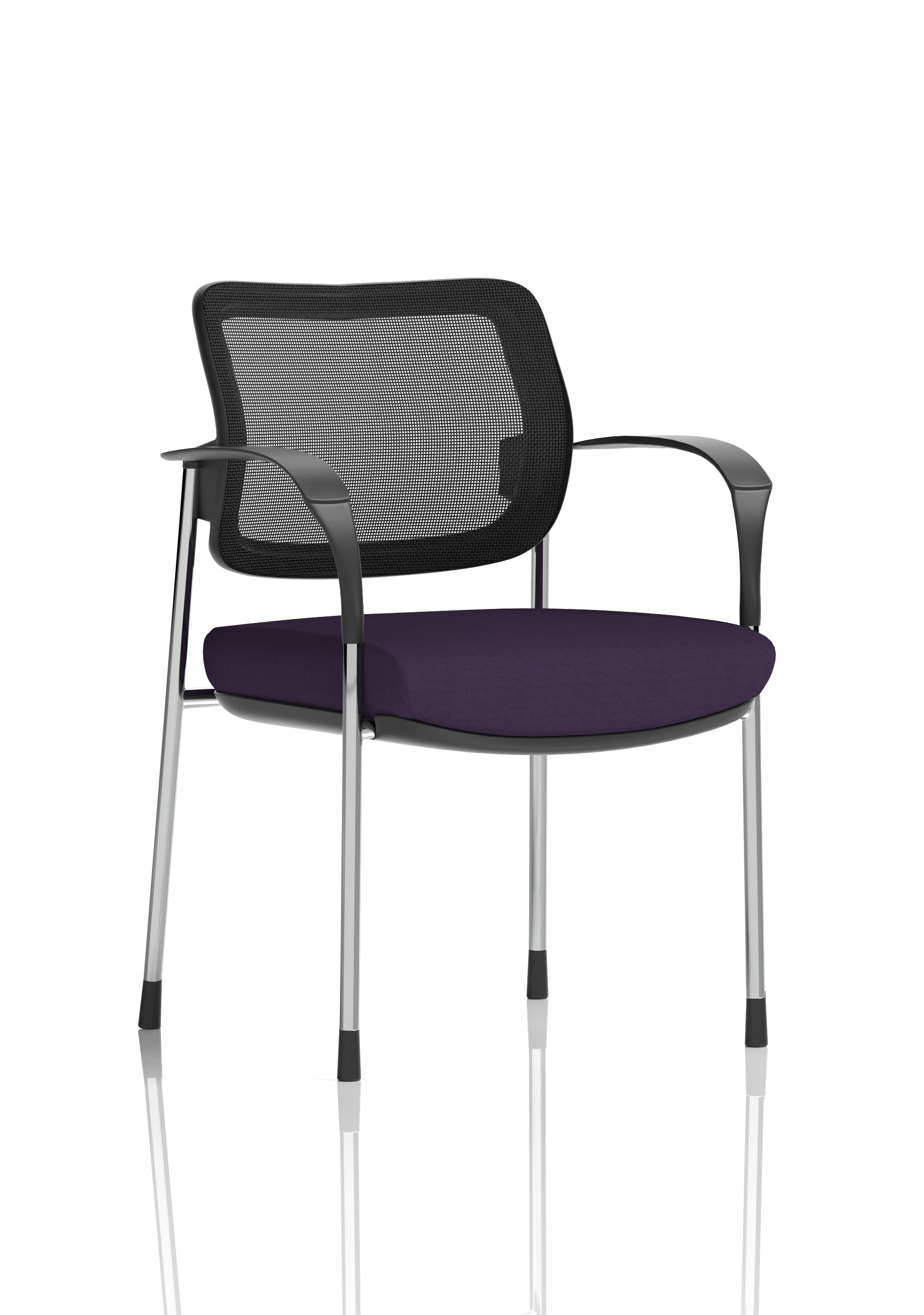 Brunswick Deluxe With Arms Chrome Frame Mesh Back Tansy Purple