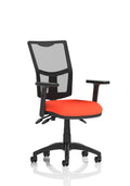 Eclipse Plus III Mesh Ergonomic Chair (Adjustable Arms) – Tabasco Orange