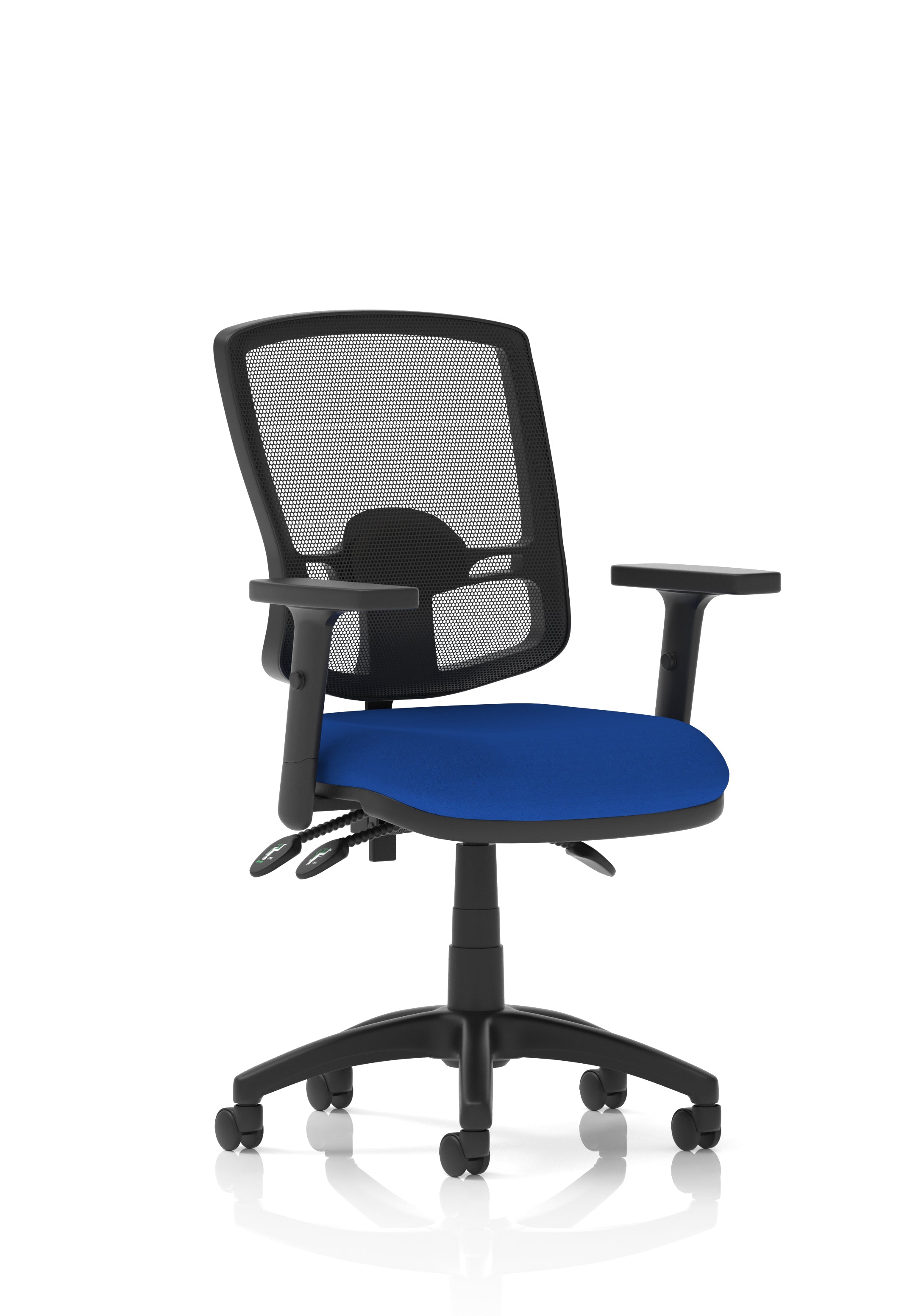 Eclipse Plus III Deluxe Mesh Ergonomic Chair (Adjustable Arms) – Stevia Blue