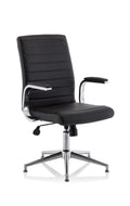 Ezra Executive Chair (Glides) – Black Leather