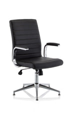 Ezra Executive Chair (Glides) – Black Leather