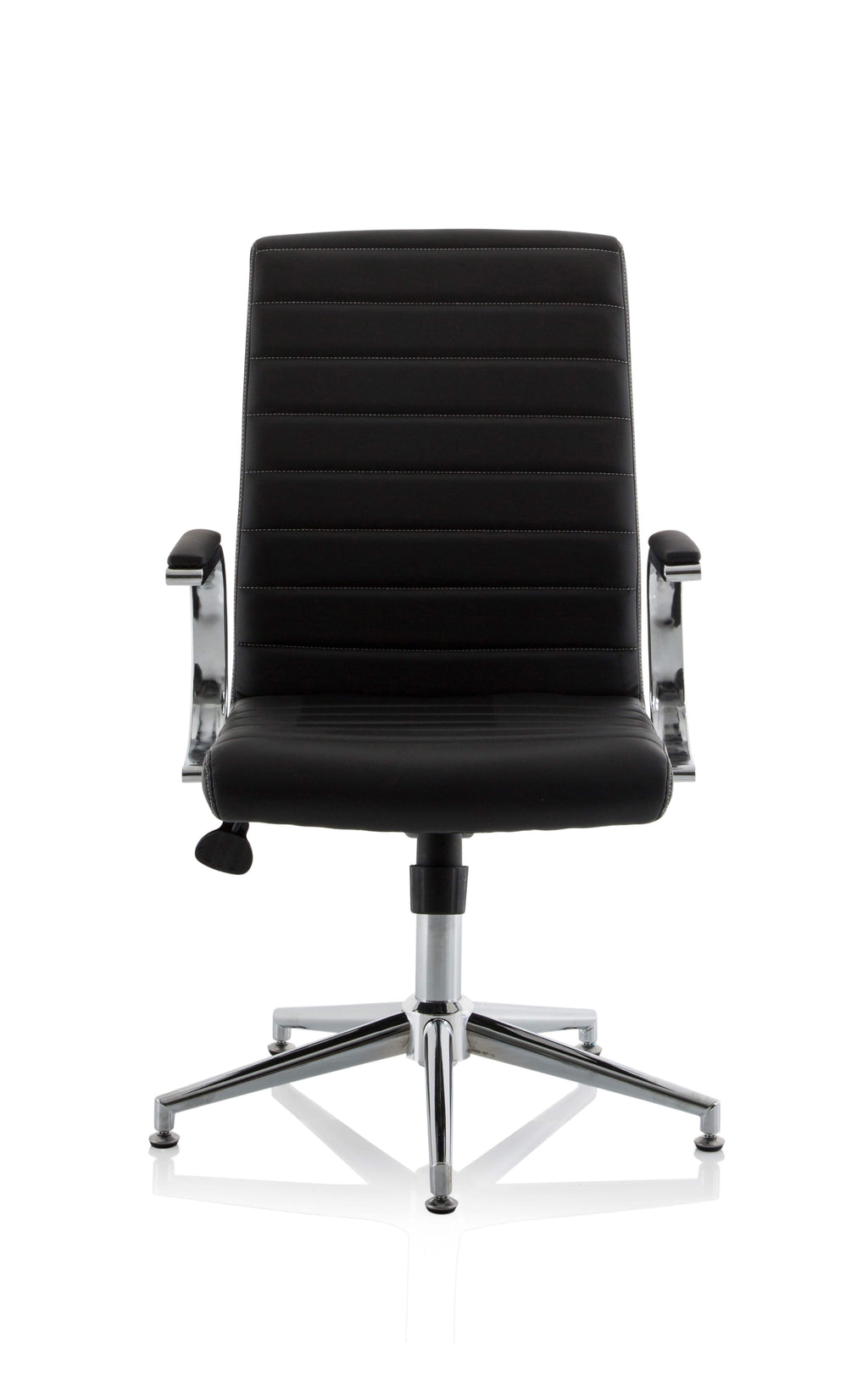 Ezra Executive Chair (Glides) – Black Leather