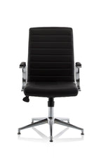 Ezra Executive Chair (Glides) – Black Leather