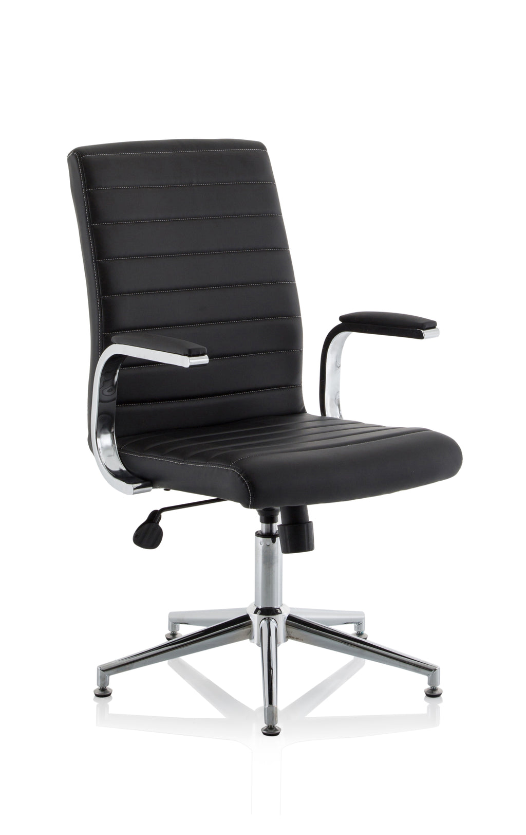Ezra Executive Chair (Glides) – Brown Leather