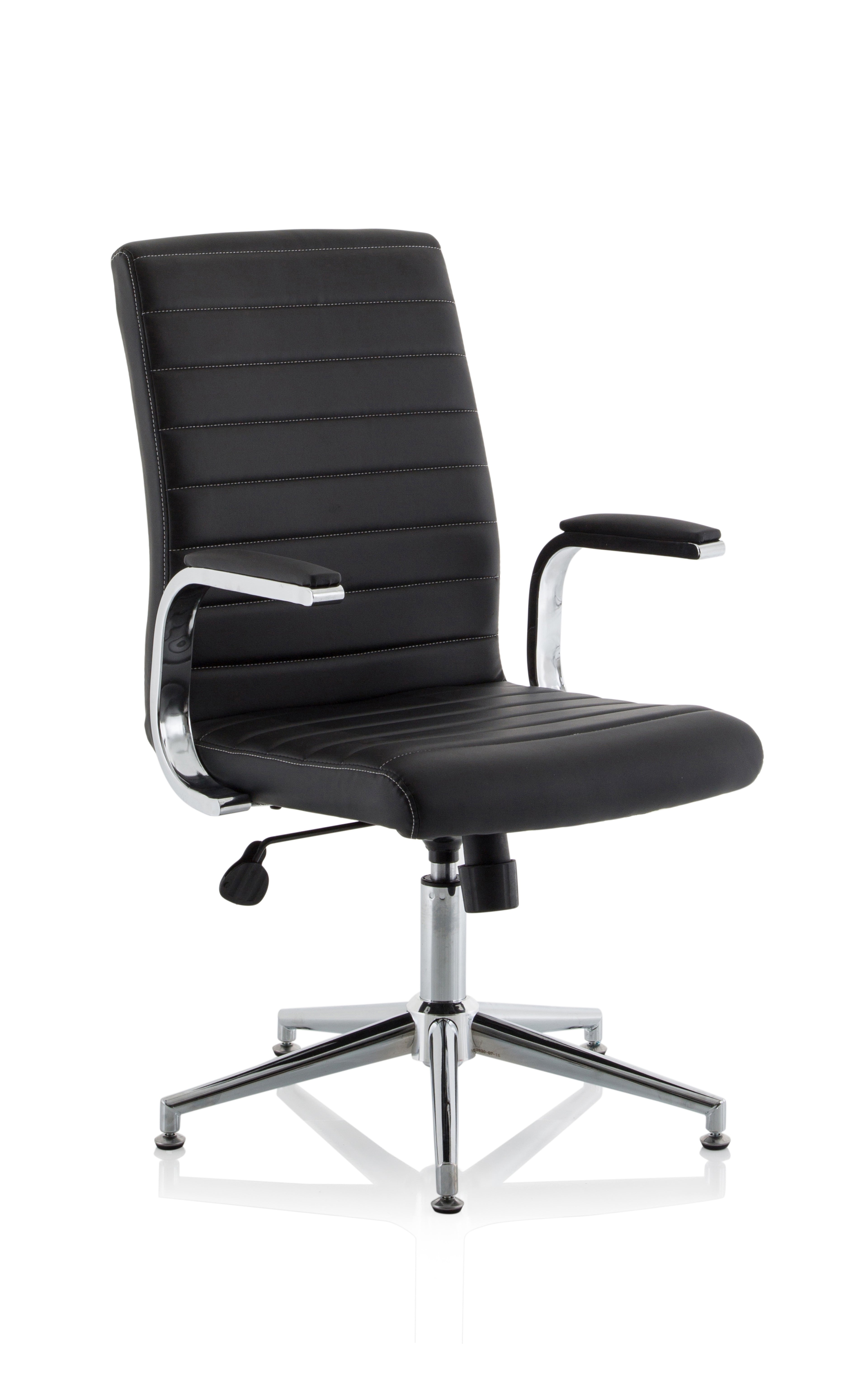 Ezra Executive Chair (Glides) – Brown Leather