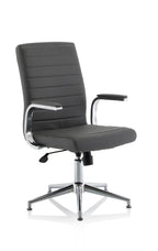 Ezra Executive Chair (Glides) – Grey Leather