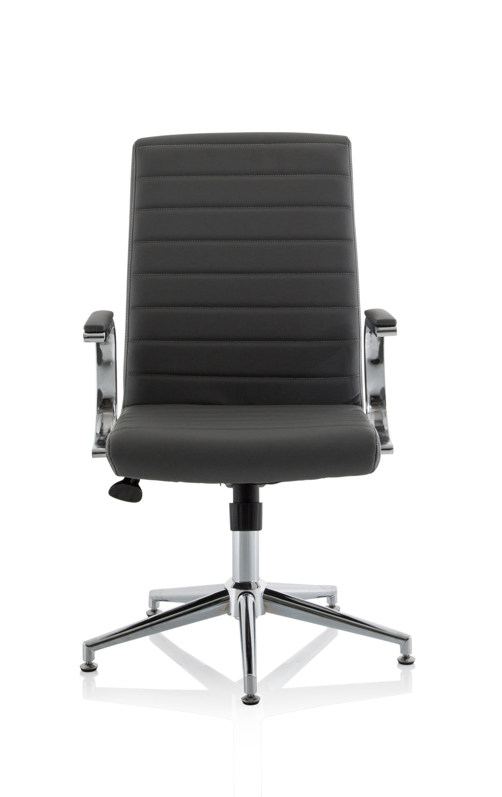 Ezra Executive Chair (Glides) – Grey Leather