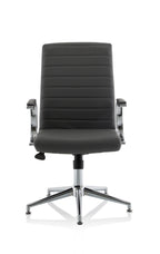 Ezra Executive Chair (Glides) – Grey Leather