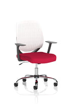 Dura Ergonomic Chair (White Back) – Bergamot Cherry