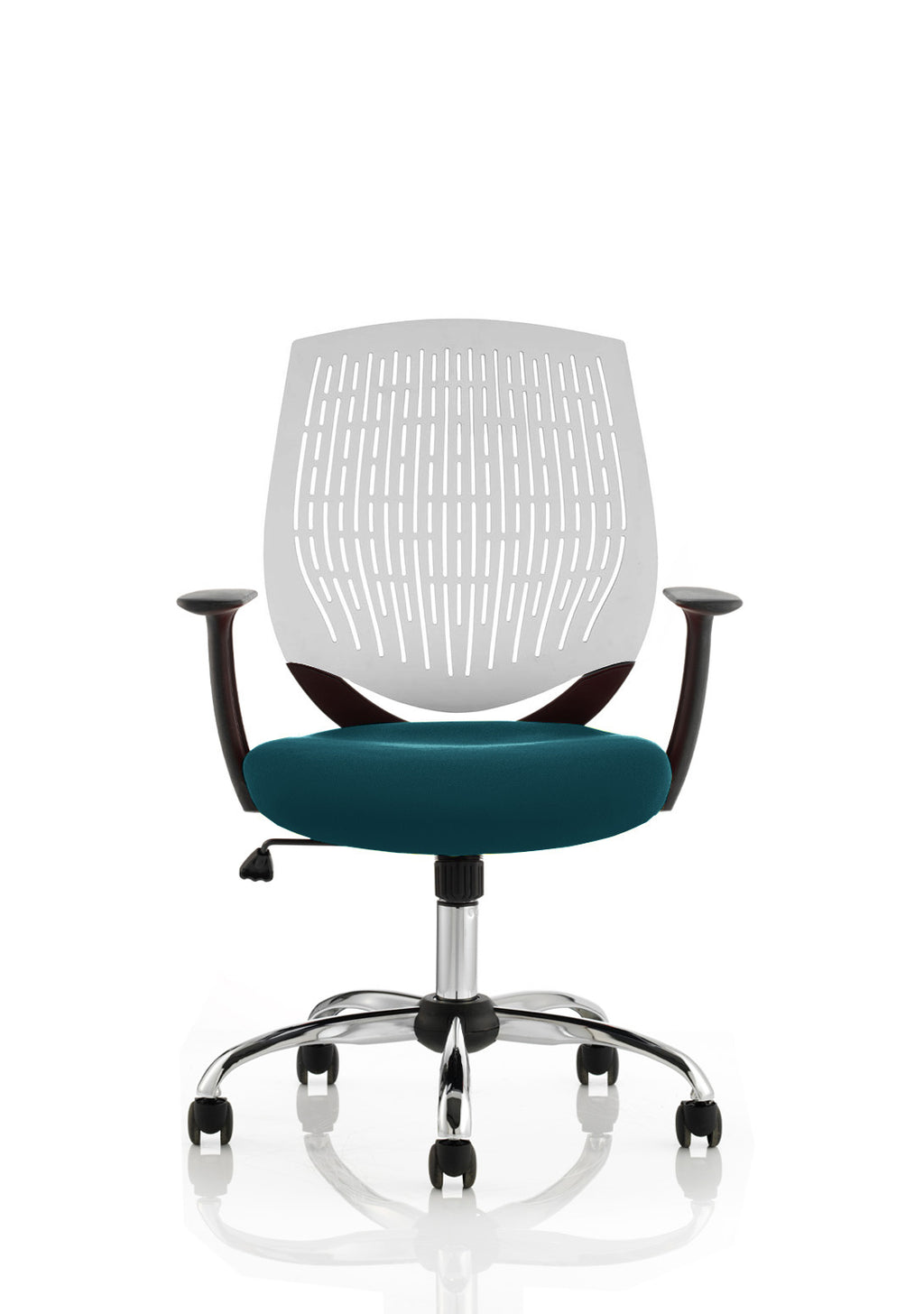 Dura Ergonomic Chair (White Back) – Maringa Teal