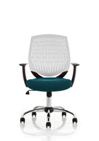 Dura Ergonomic Chair (White Back) – Maringa Teal